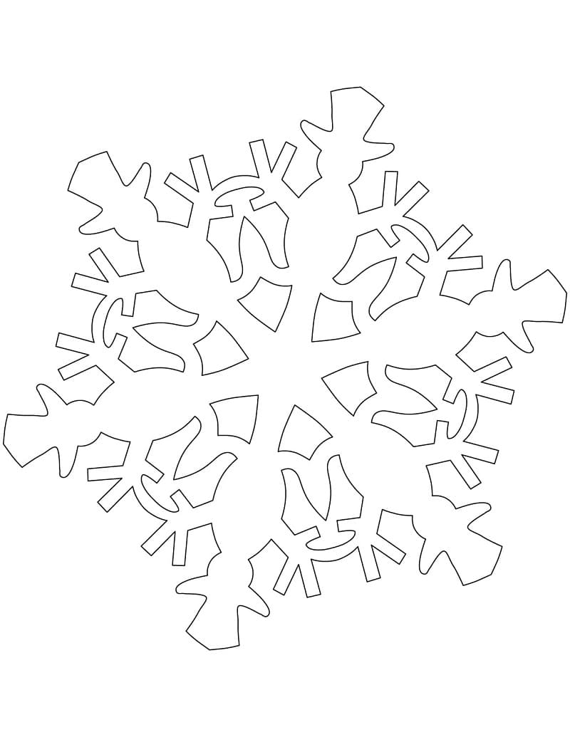 Snowman Snowflake coloring page Download, Print or Color Online for Free