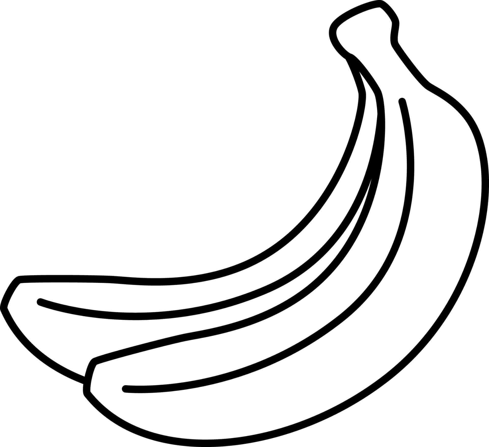 Two Bananas coloring page Download, Print or Color Online for Free