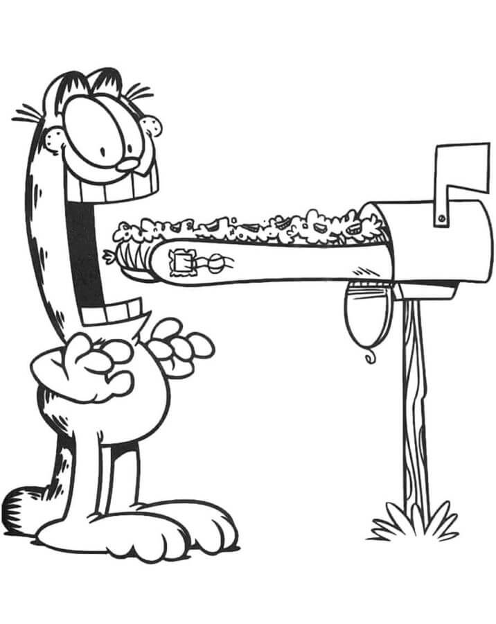 Basic Garfield coloring page Download, Print or Color Online for Free