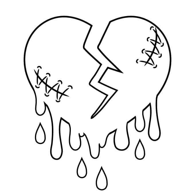 Broken Bleeding Heart coloring page Download, Print or Color Online