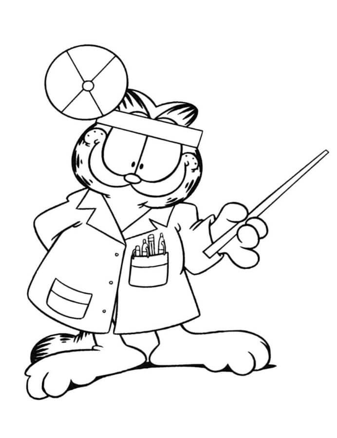 Dr. Garfield coloring page Download, Print or Color Online for Free