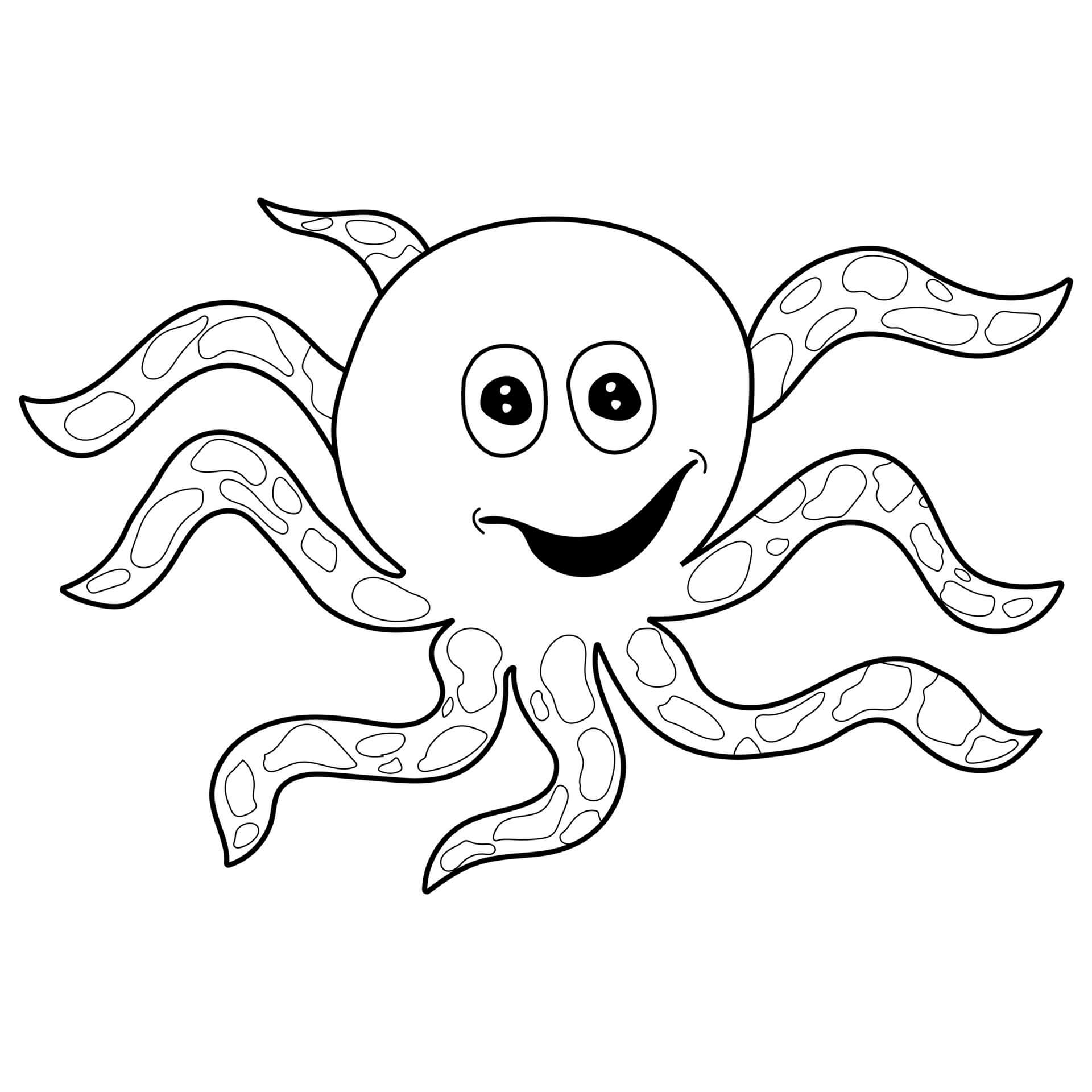 Funny And Easy Octopus coloring page Download, Print or Color Online