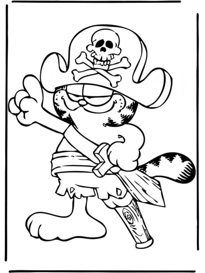 Garfield Halloween Coloring Pages