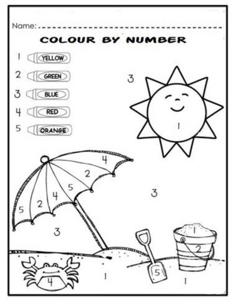 Lovely Day In Summer Color By Number coloring page Download, Print or