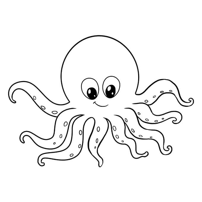 Lovely Octopus coloring page Download, Print or Color Online for Free
