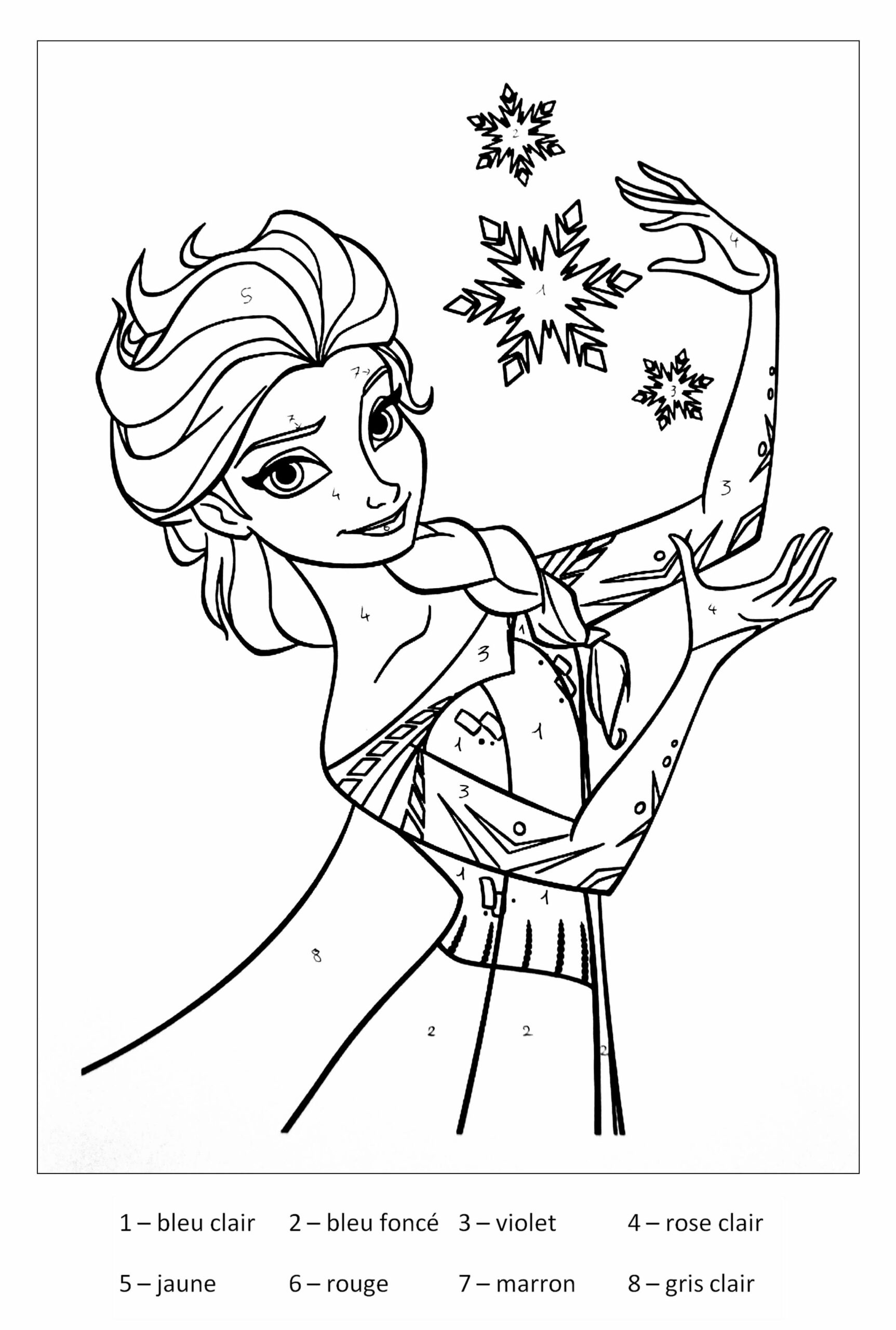 Magic Of Elsa Color By Number coloring page - Download, Print or Color