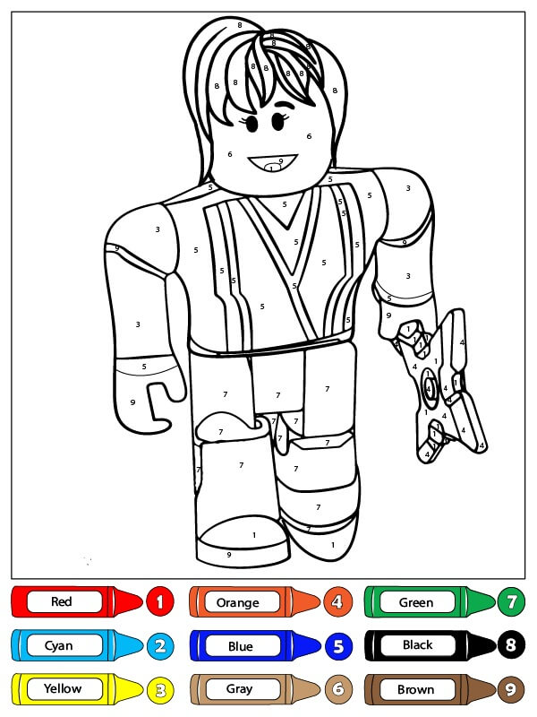 Roblox Color By Number coloring pages ColoringLib
