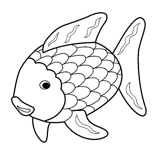 Normal Rainbow Fish coloring page Download, Print or Color Online for