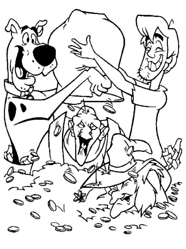 Scooby Doo With Shaggy And Witches coloring page Download, Print or