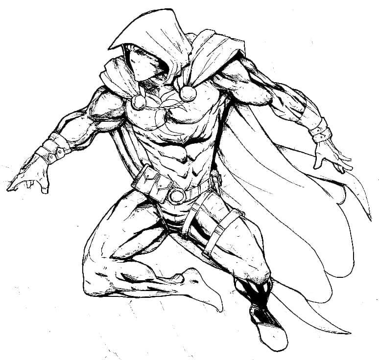 Amazing Moon Knight coloring page Download, Print or Color Online for
