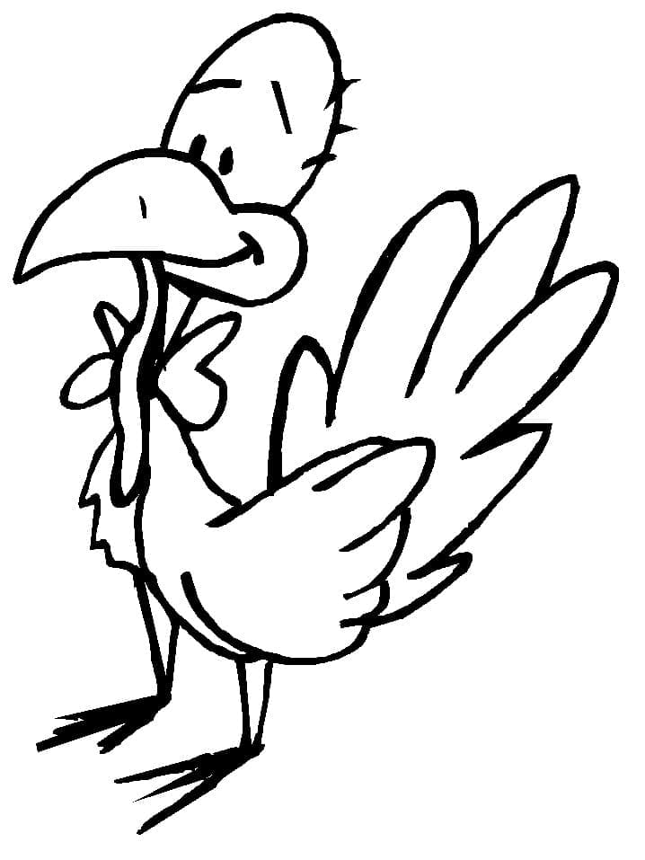 Cartoon Smiling Turkey coloring page Download, Print or Color Online