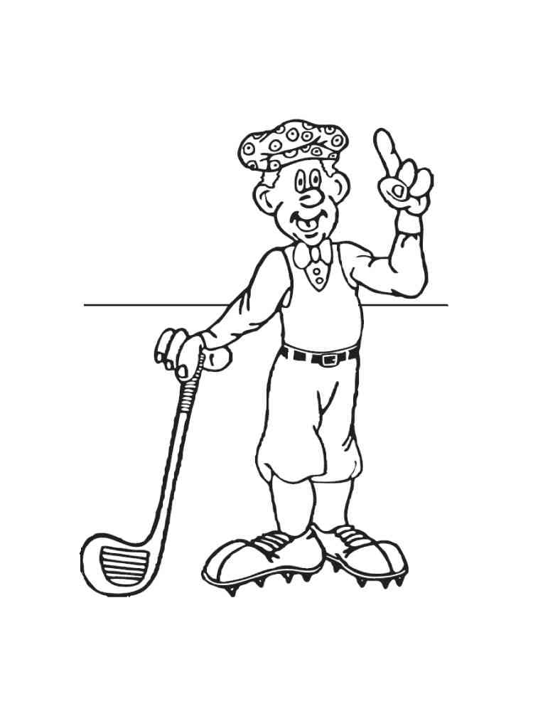 Free Printable Golfer coloring page Download, Print or Color Online