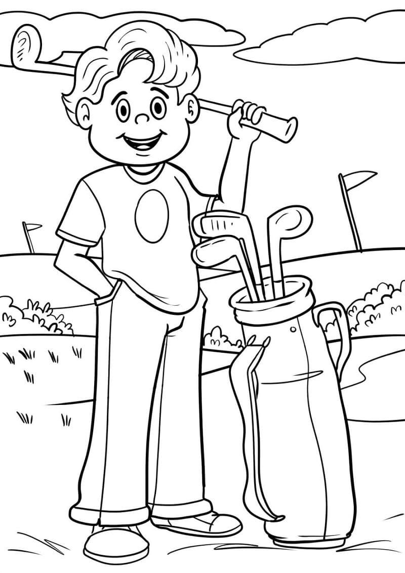 Golf Free coloring page Download, Print or Color Online for Free