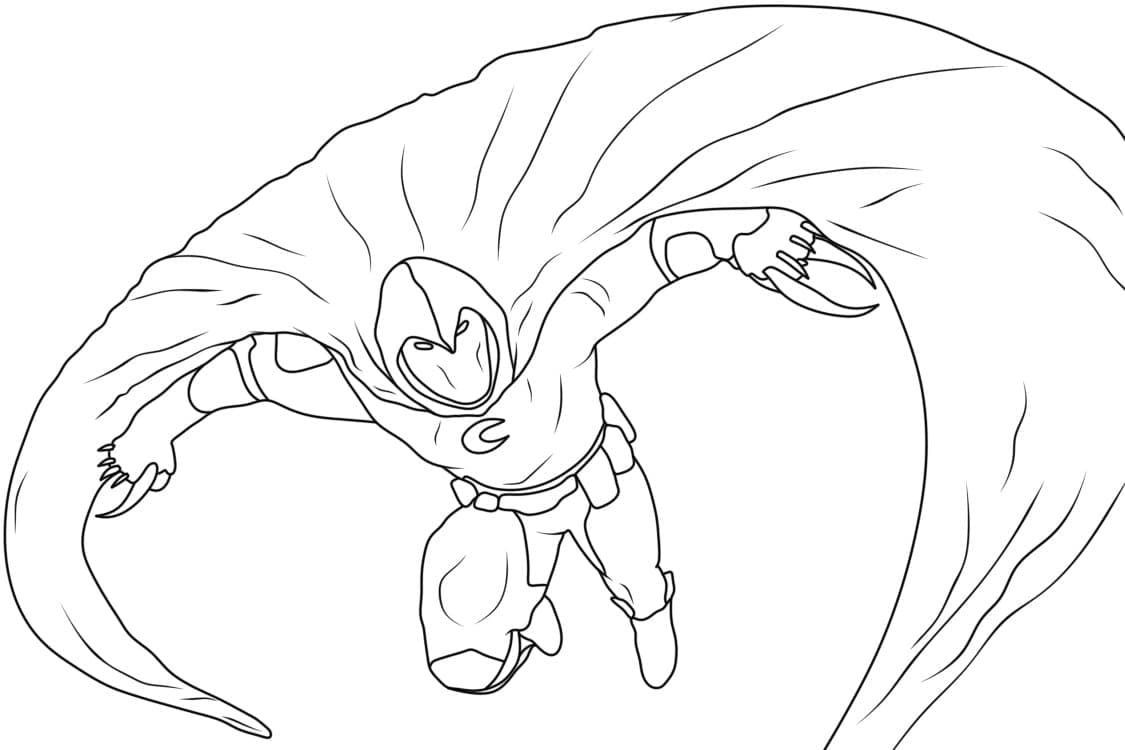 Moon Knight from Marvel coloring page Download, Print or Color Online