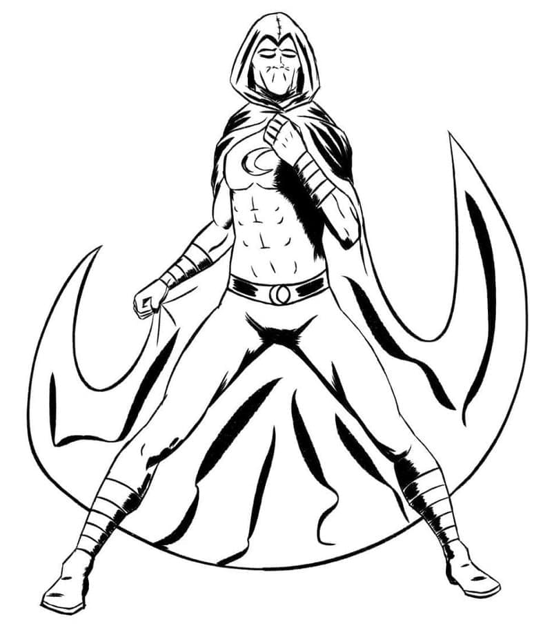 Moon Knight Image coloring page Download, Print or Color Online for Free