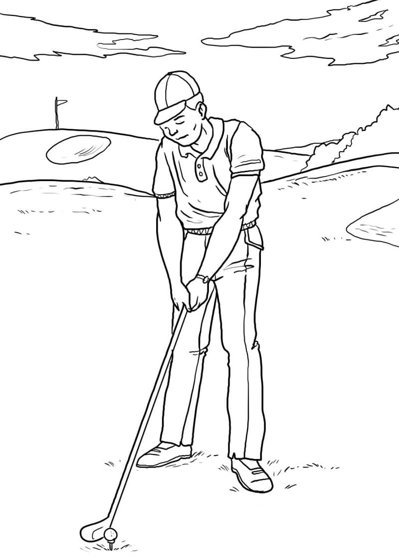 Print Golf coloring page Download, Print or Color Online for Free