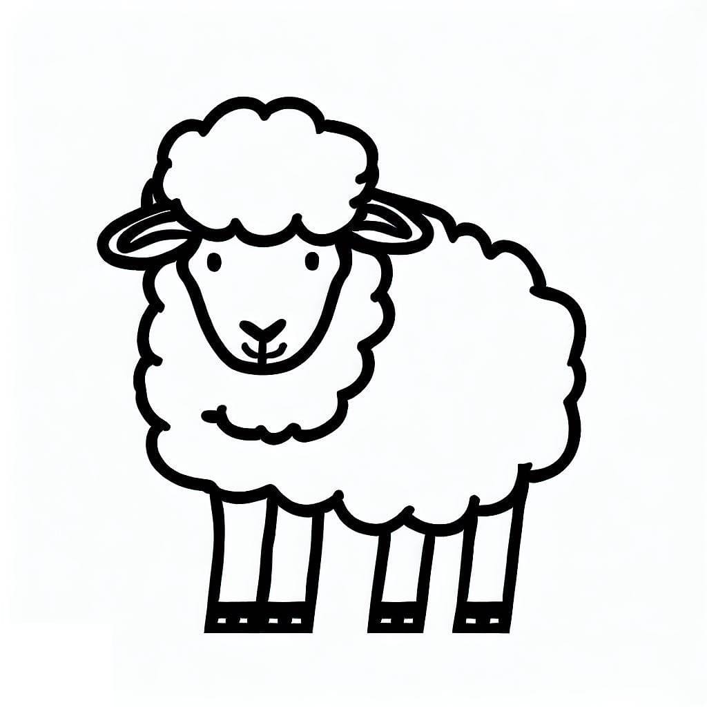 Sheep Image coloring page Download, Print or Color Online for Free