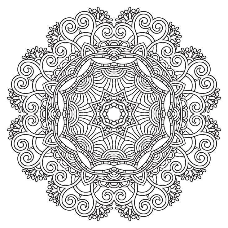 Simple Relaxing coloring page Download, Print or Color Online for Free