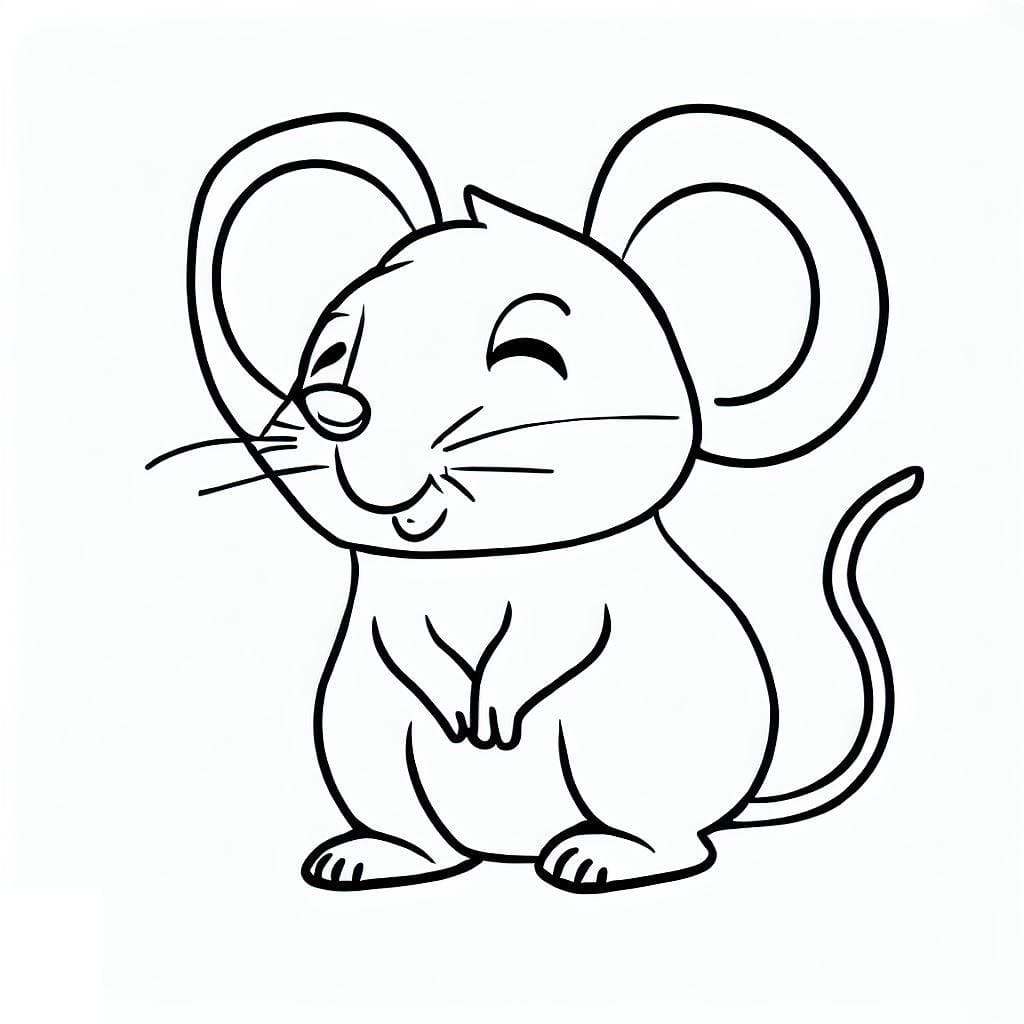 Smiling Mouse coloring page Download, Print or Color Online for Free
