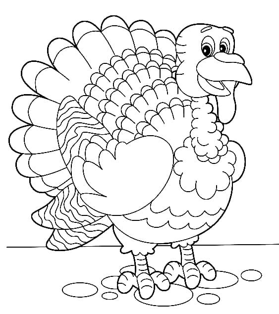 Smiling Turkey coloring page Download, Print or Color Online for Free