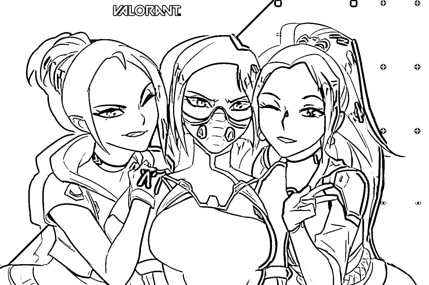 Valorant Agents coloring page Download, Print or Color Online for Free