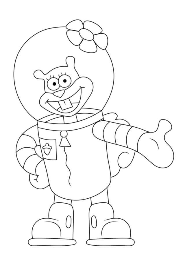 Spongebob And Sandy Coloring Pages