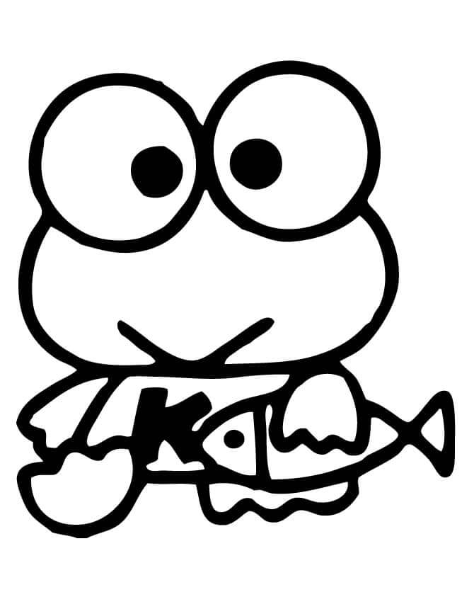 Keroppi Coloring Pages