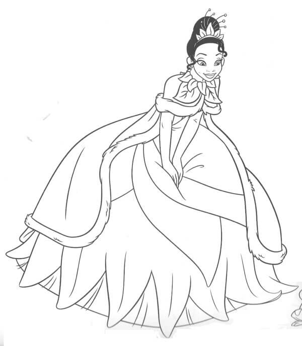 Free Tiana coloring page Download, Print or Color Online for Free