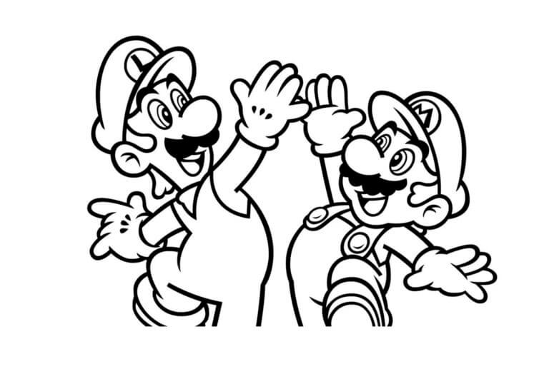Nice Mario And Luigi coloring page Download, Print or Color Online