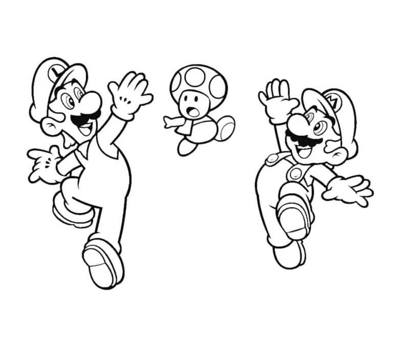 Perfect Mario And Luigi coloring page Download, Print or Color Online