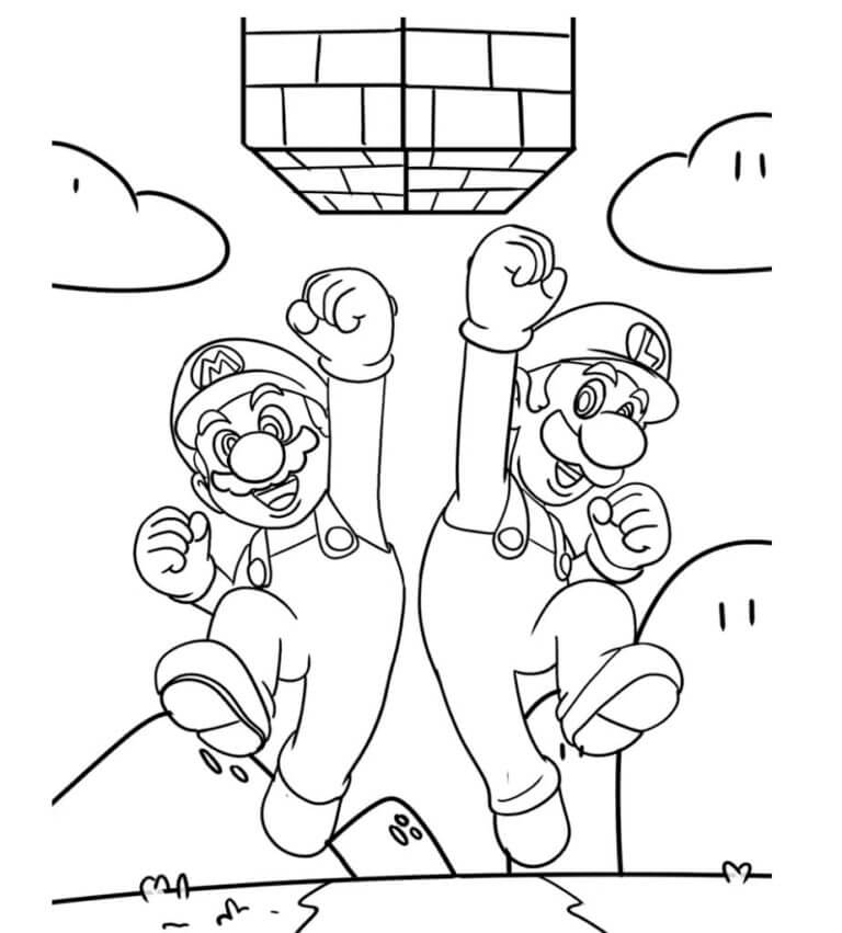 Winner Mario And Luigi coloring page Download, Print or Color Online
