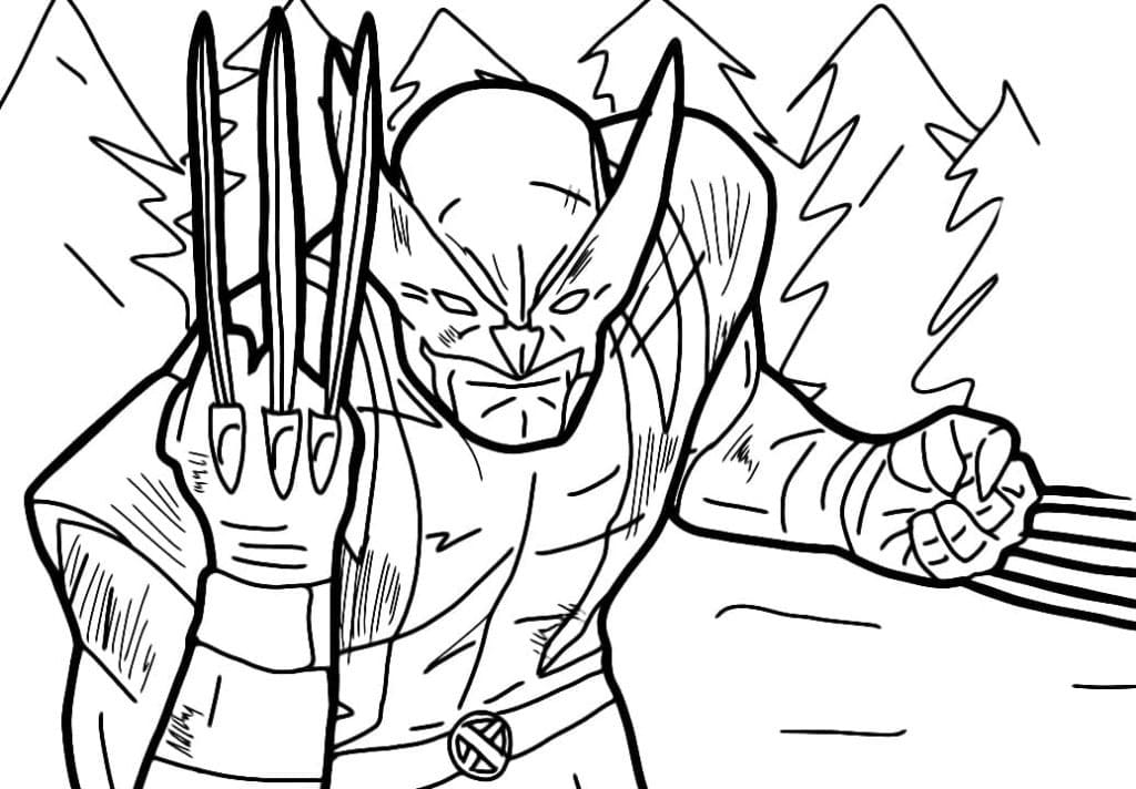Amazing Wolverine coloring page Download, Print or Color Online for Free