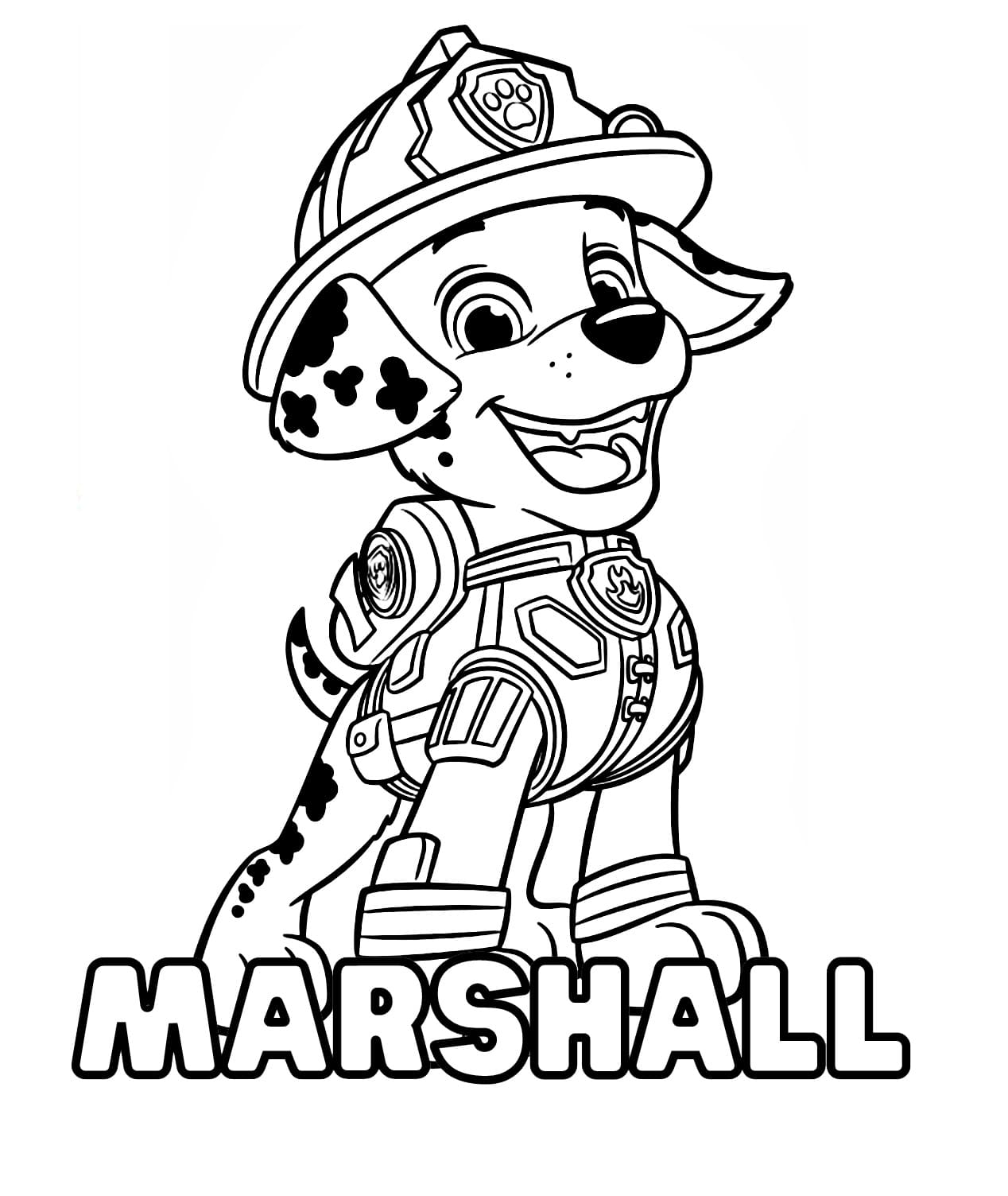 Cute Marshall coloring page Download, Print or Color Online for Free