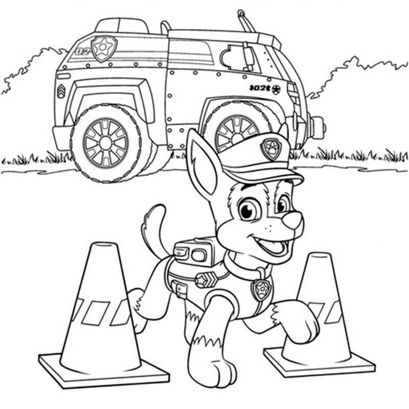Free Chase coloring page Download, Print or Color Online for Free