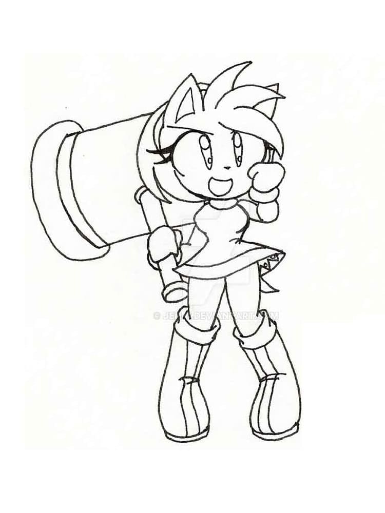 Free Printable Amy Rose coloring page Download, Print or Color Online