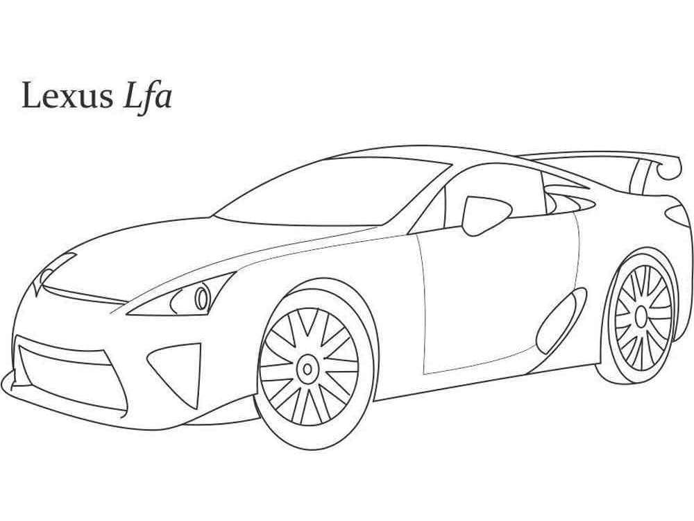 Lexus LFA Car coloring page Download, Print or Color Online for Free
