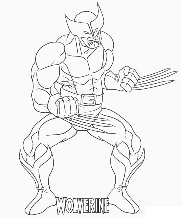 Superhero Wolverine coloring page Download, Print or Color Online for