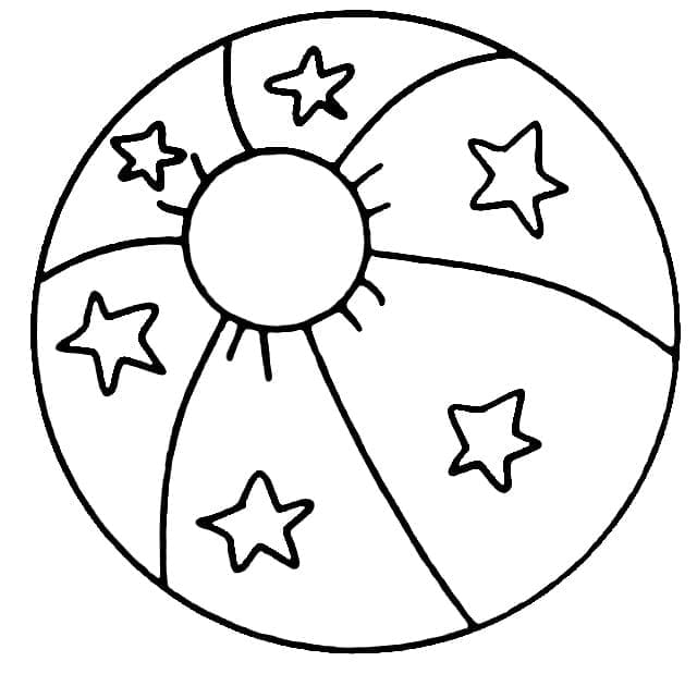 Toy Beach Ball coloring page Download, Print or Color Online for Free