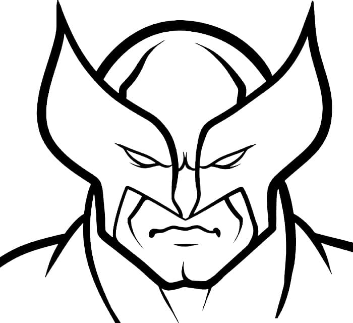 Wolverine Face coloring page Download, Print or Color Online for Free