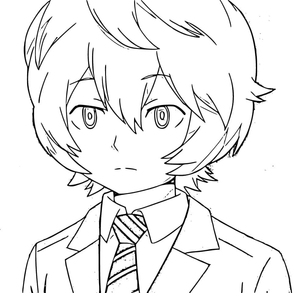 Yuma Kuga coloring page Download, Print or Color Online for Free