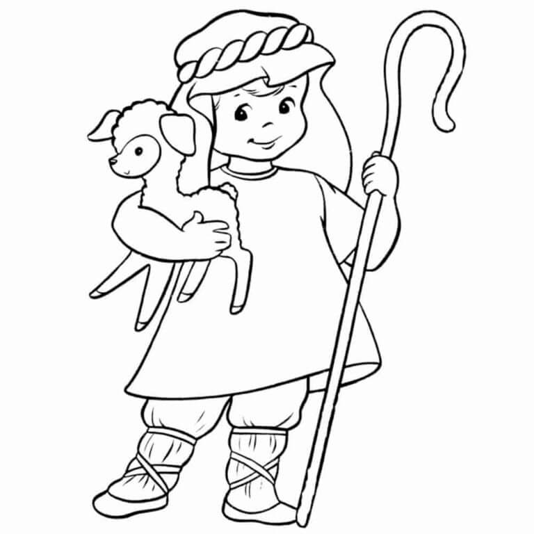 Shepherd Boy coloring page Download, Print or Color Online for Free