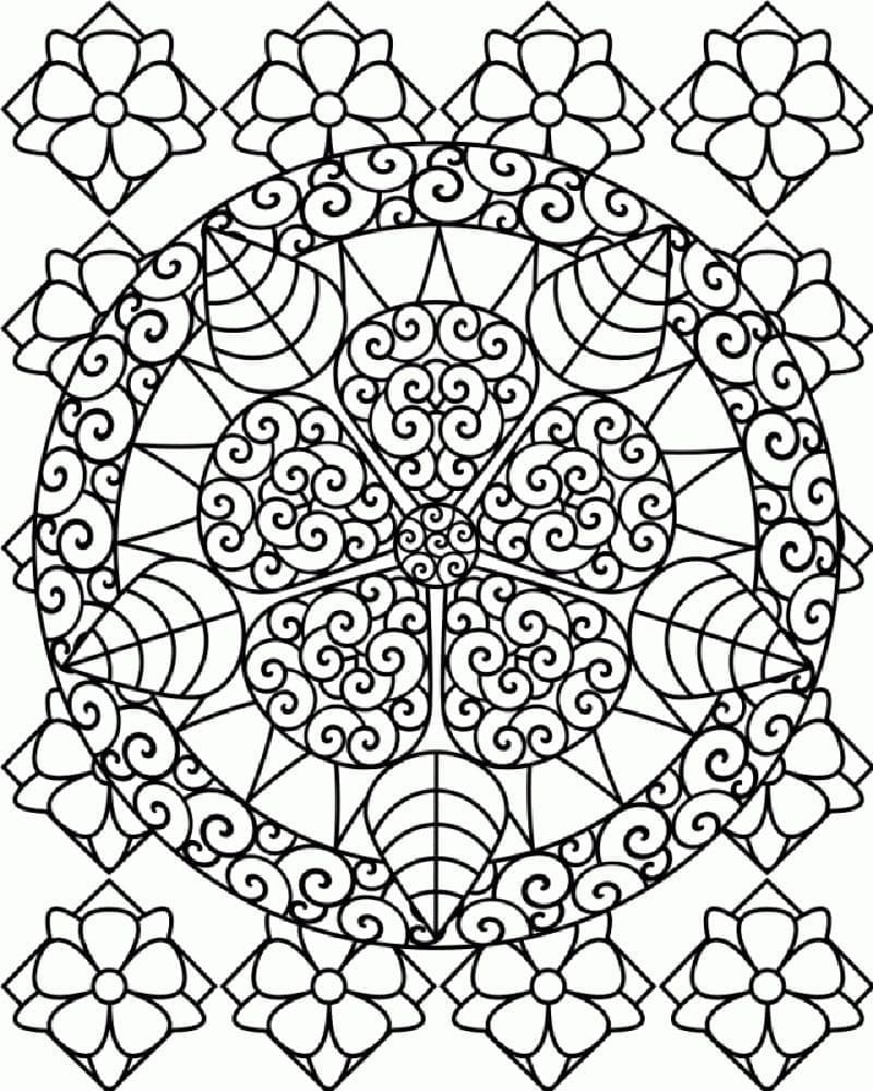 Abstract Pattern coloring page Download, Print or Color Online for Free