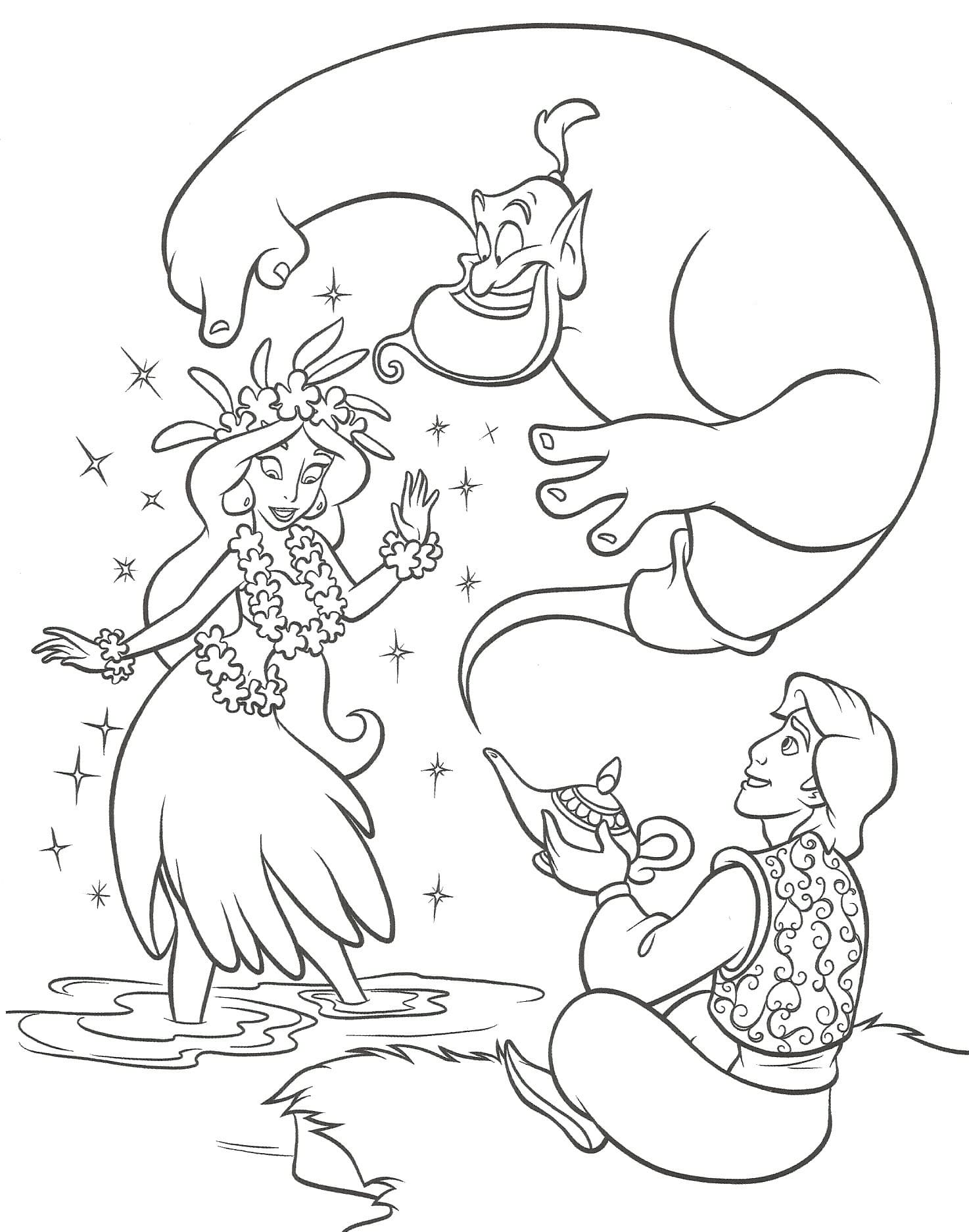 Aladdin Disney coloring page Download, Print or Color Online for Free