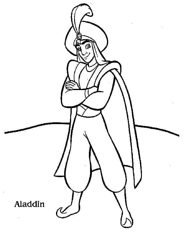 Aladdin Free coloring page Download, Print or Color Online for Free