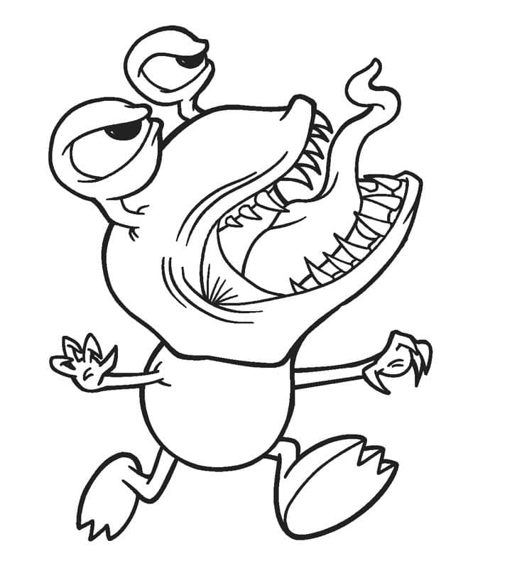 Angry Monster coloring page Download, Print or Color Online for Free