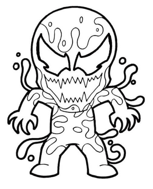 Carnage Chibi coloring page Download, Print or Color Online for Free