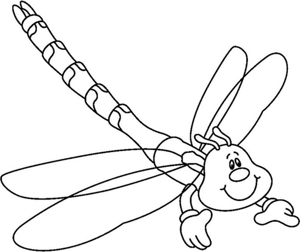Cartoon Dragonfly coloring page Download, Print or Color Online for Free