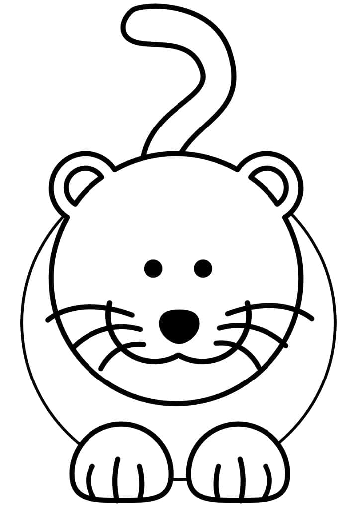 Easy Cat coloring page Download, Print or Color Online for Free