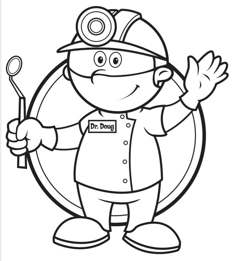 Friendly Dentist coloring page Download, Print or Color Online for Free