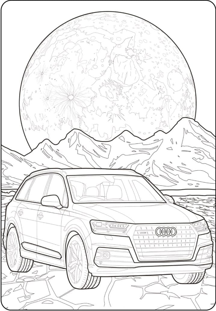 Nice Audi Car coloring page Download, Print or Color Online for Free